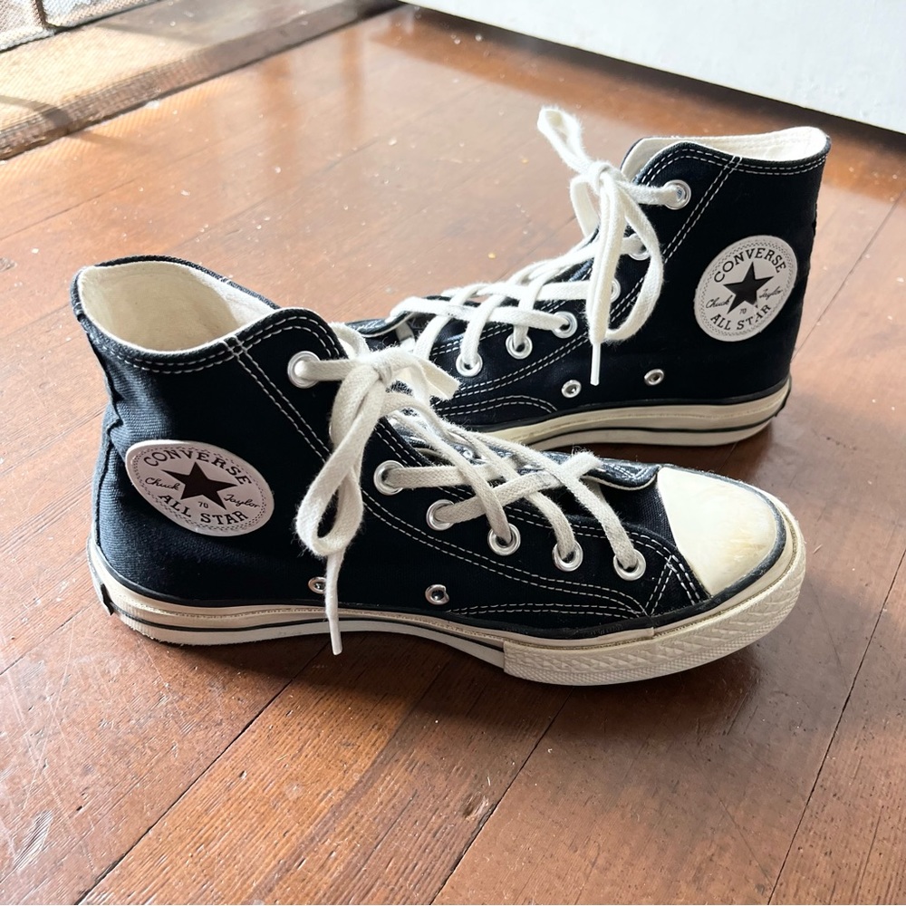 CONVERSE 70’s Black & White High Tops Women’s size 6.5